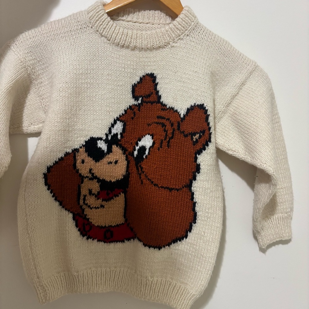 Vintage Knit Sweater size 5/6 Tom and Jerry